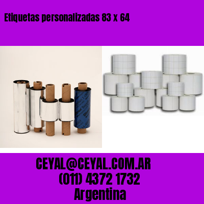 Etiquetas personalizadas 83 x 64