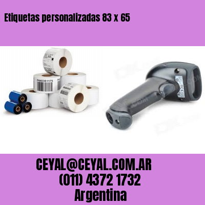 Etiquetas personalizadas 83 x 65