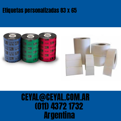 Etiquetas personalizadas 83 x 65