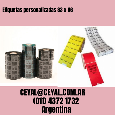 Etiquetas personalizadas 83 x 66