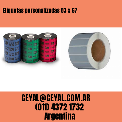 Etiquetas personalizadas 83 x 67