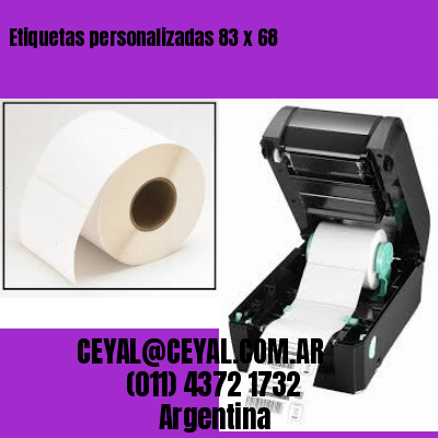 Etiquetas personalizadas 83 x 68