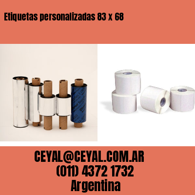 Etiquetas personalizadas 83 x 68