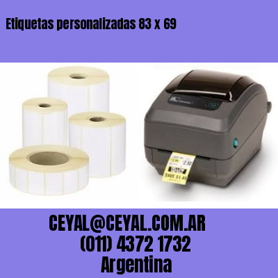 Etiquetas personalizadas 83 x 69