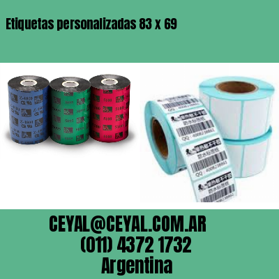 Etiquetas personalizadas 83 x 69