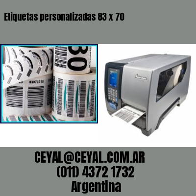 Etiquetas personalizadas 83 x 70
