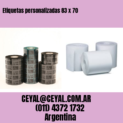 Etiquetas personalizadas 83 x 70