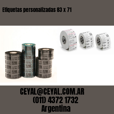 Etiquetas personalizadas 83 x 71