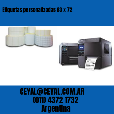 Etiquetas personalizadas 83 x 72