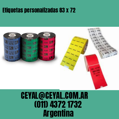 Etiquetas personalizadas 83 x 72