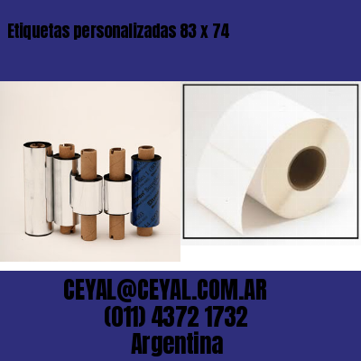 Etiquetas personalizadas 83 x 74