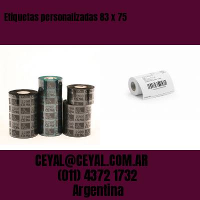 Etiquetas personalizadas 83 x 75