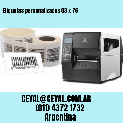 Etiquetas personalizadas 83 x 76