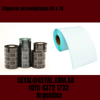 Etiquetas personalizadas 83 x 76