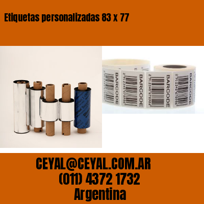 Etiquetas personalizadas 83 x 77