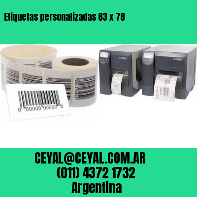 Etiquetas personalizadas 83 x 78