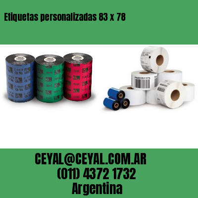 Etiquetas personalizadas 83 x 78