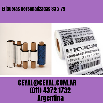 Etiquetas personalizadas 83 x 79