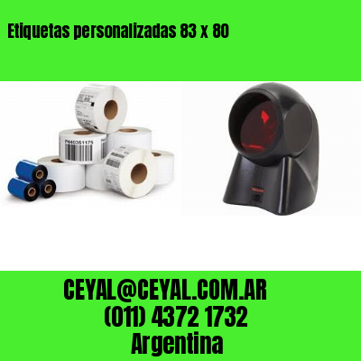 Etiquetas personalizadas 83 x 80