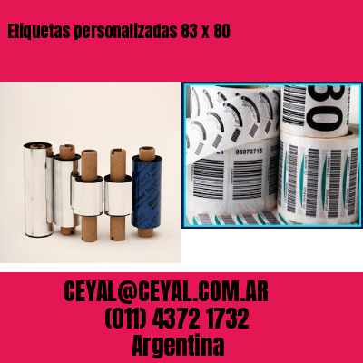 Etiquetas personalizadas 83 x 80