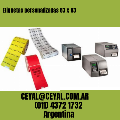 Etiquetas personalizadas 83 x 83
