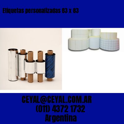 Etiquetas personalizadas 83 x 83