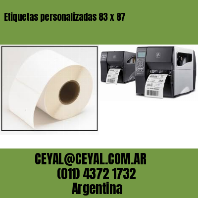 Etiquetas personalizadas 83 x 87