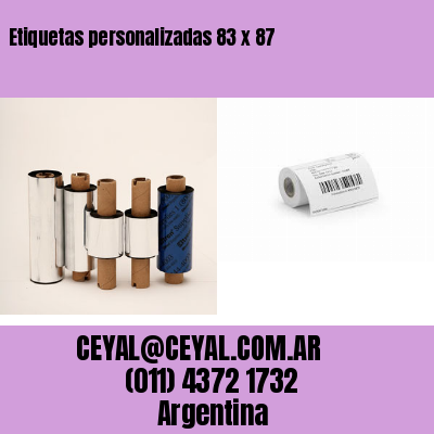 Etiquetas personalizadas 83 x 87