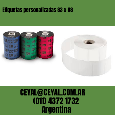 Etiquetas personalizadas 83 x 88