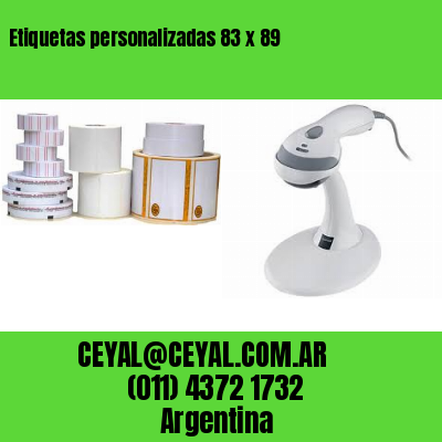 Etiquetas personalizadas 83 x 89