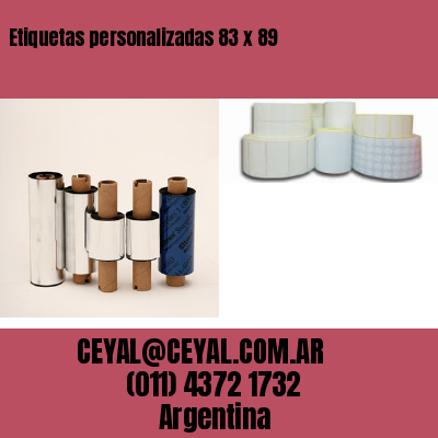 Etiquetas personalizadas 83 x 89