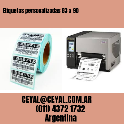 Etiquetas personalizadas 83 x 90