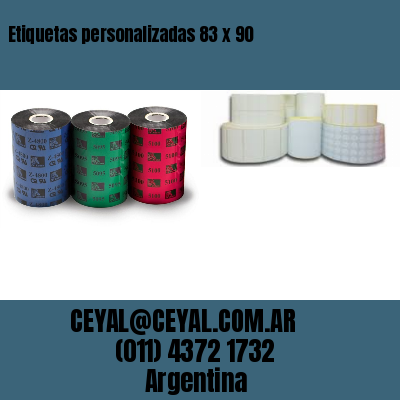 Etiquetas personalizadas 83 x 90