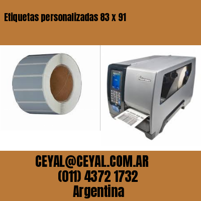 Etiquetas personalizadas 83 x 91