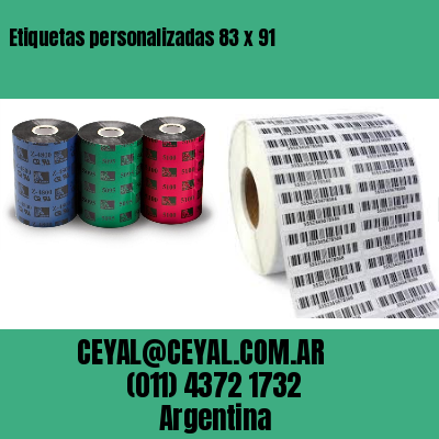 Etiquetas personalizadas 83 x 91