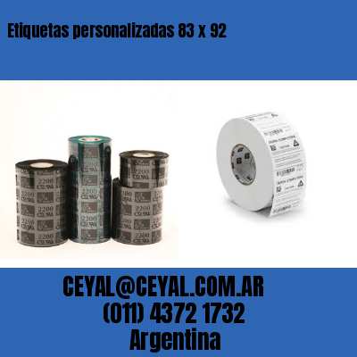 Etiquetas personalizadas 83 x 92