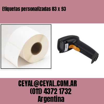 Etiquetas personalizadas 83 x 93