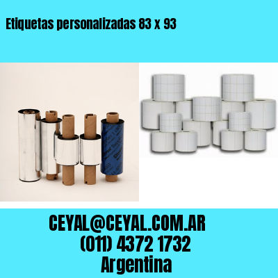 Etiquetas personalizadas 83 x 93