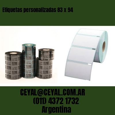 Etiquetas personalizadas 83 x 94