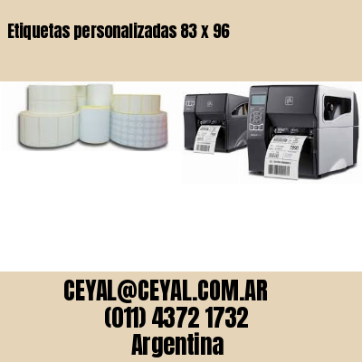Etiquetas personalizadas 83 x 96