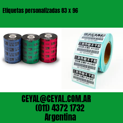 Etiquetas personalizadas 83 x 96
