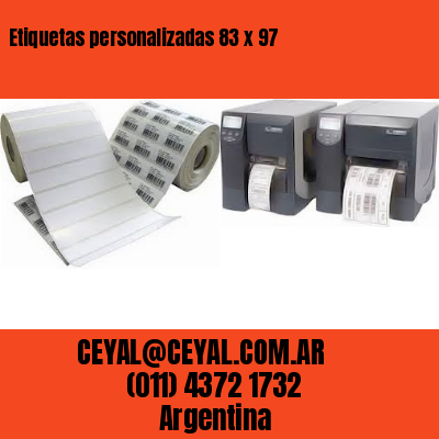 Etiquetas personalizadas 83 x 97