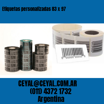 Etiquetas personalizadas 83 x 97