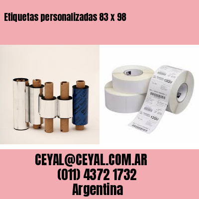 Etiquetas personalizadas 83 x 98