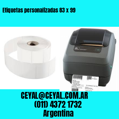 Etiquetas personalizadas 83 x 99