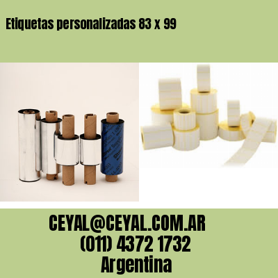 Etiquetas personalizadas 83 x 99