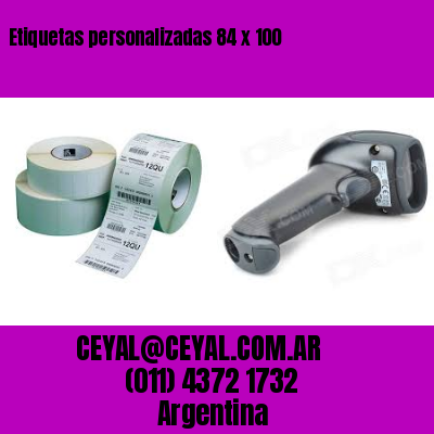 Etiquetas personalizadas 84 x 100