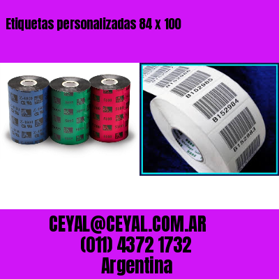 Etiquetas personalizadas 84 x 100