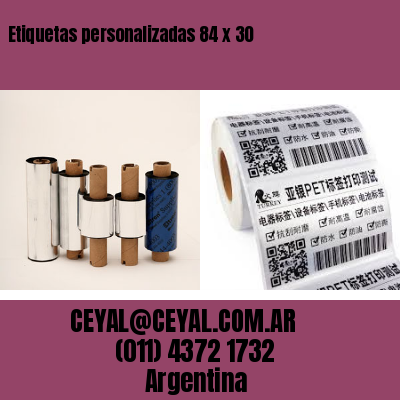 Etiquetas personalizadas 84 x 30