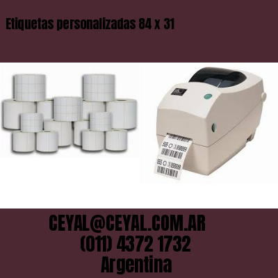 Etiquetas personalizadas 84 x 31